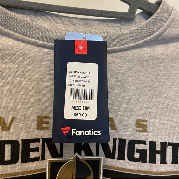 NWT Vegas Golden Knights Crewneck Sweatshirt - Picture 2 of 3